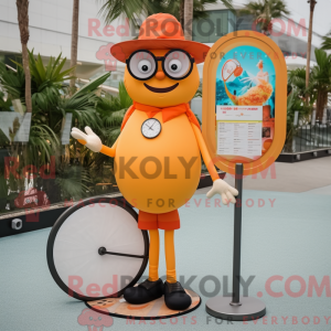Orange Unicyclist maskot...