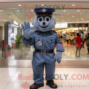 Navy Soldier maskot kostume...