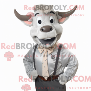 Silver Bull mascot costume...