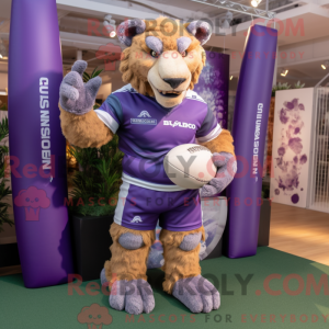Personaggio mascotte viola...