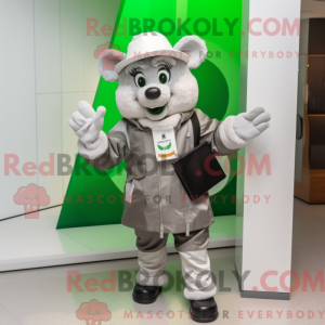 Sølv irsk flagg maskot...