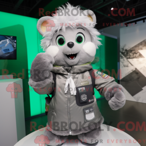 Sølv irsk flagg maskot...