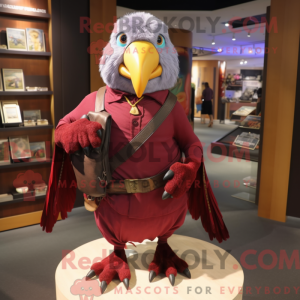 Maroon papegøje maskot...