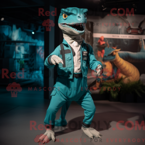 Blauwgroen Velociraptor...