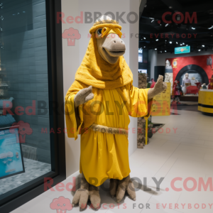 Mascotte de chameau jaune...