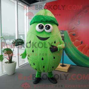 Grøn vandmelon maskot...