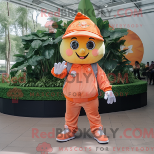 Peach Orange maskot kostyme...