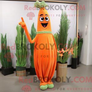 Oransje asparges maskot...