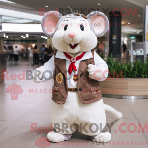 Cream Rat maskotdraktfigur...