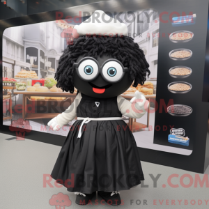 Sort Falafel maskot kostume...