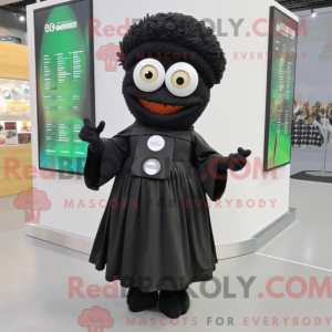Sort Falafel maskot kostume...