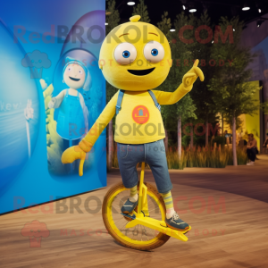 Gul Unicyclist maskot...