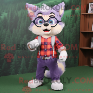 Lavender Fox maskot kostume...