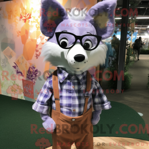 Lavender Fox maskot kostume...
