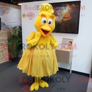 Gule høner maskot...