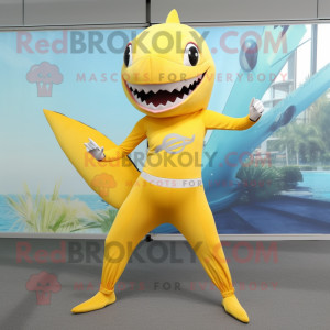 Lemon Yellow Shark maskot...