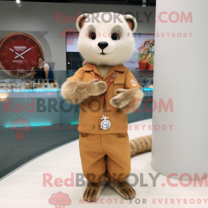 Tan Ferret mascottekostuum...