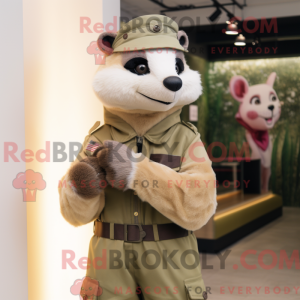 Tan Ferret mascottekostuum...