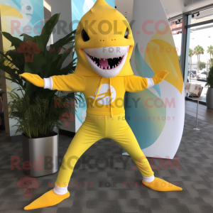 Lemon Yellow Shark maskot...