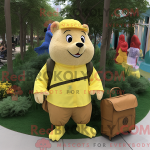 Lemon Yellow Beaver mascot...