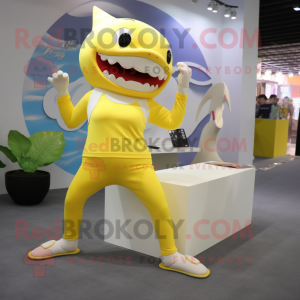 Lemon Yellow Shark maskot...