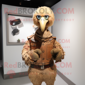 Tan Dodo Bird maskot kostym...