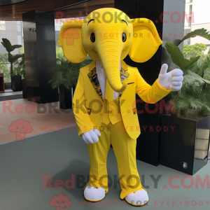 Citrongul elefant maskot...