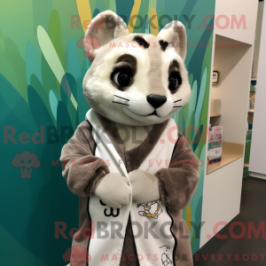 Crème Civet-mascottekostuum...