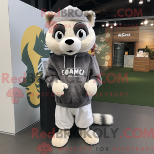 Cream Civet maskot kostume...