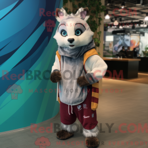 Cream Civet maskot kostume...