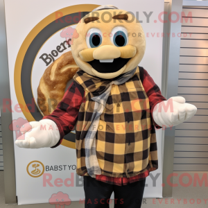 Gold Bagels maskot kostume...