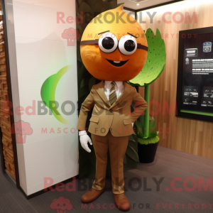 Brown Melon mascot costume...