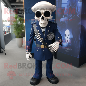 Navy Skull mascotte kostuum...