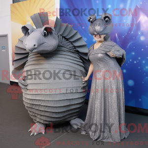 Gray Armadillo mascot...