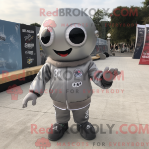 Silver Petanque Ball maskot...