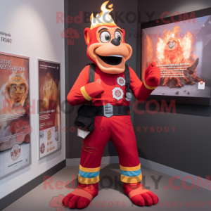 Maskotdraktfigurat Red Fire...