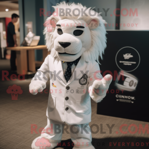 White Tamer Lion mascot...