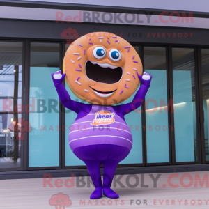 Paars Donut-mascottekostuum...