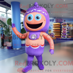 Lilla Donut maskot kostume...