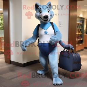 Blue Thylacosmilus mascot...