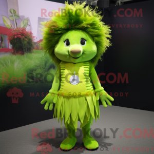 Postava maskota Lime Green...