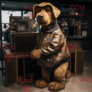Brown Dog mascot costume...