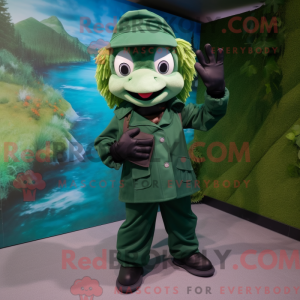 Mascotte de Morue Vert...