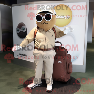 Tan Golf Ball mascot...