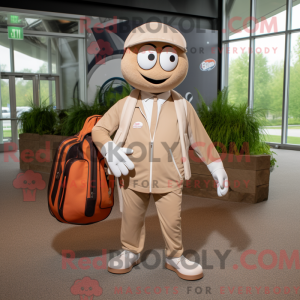 Tan Golf Ball mascot...