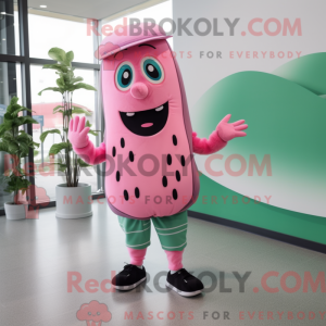 Rosa melon maskotkostyme...