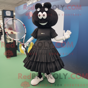 Svart tennisracket...