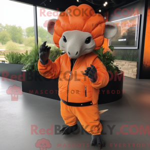 Orange Armadillo mascot...