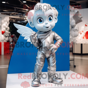 Sølv Cupid maskot drakt...