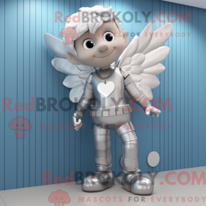 Sølv Cupid maskot drakt...
